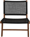 HSM Collection-Tuin Loungestoel Rio-66x80x65-Zwart/Naturel-Teak/Bananenblad