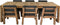 HSM Collection Tuinset New Aruba 260cm Naturel/Grijs Teak