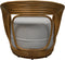 HSM Collection-Tuinstoel Charly-65x85x42/71-Naturel/Wit-Rotan/Stof