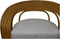 HSM Collection-Tuinstoel Charly-65x85x42/71-Naturel/Wit-Rotan/Stof