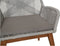 HSM Collection-Tuinstoel Coco + Kussen-60x64x87-Naturel/Grijs-Teak/Bananenblad