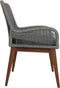HSM Collection-Tuinstoel Coco + Kussen-60x64x87-Naturel/Grijs-Teak/Bananenblad