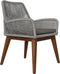 HSM Collection-Tuinstoel Coco + Kussen-60x64x87-Naturel/Grijs-Teak/Bananenblad