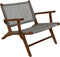 HSM Collection-Tuinstoel Rio Met Armleuning KD-80x80x67-Naturel/Grijs-Teak/Bananenblad