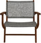 HSM Collection-Tuinstoel Rio Met Armleuning KD-80x80x67-Naturel/Grijs-Teak/Bananenblad