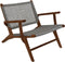 HSM Collection-Tuinstoel Rio Met Armleuning-80x80x67-Naturel/Grijs-Teak/Bananenblad