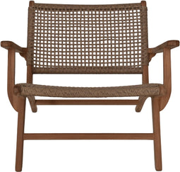 HSM Collection-Tuinstoel Rio Met Armleuning-80x80x67-Naturel/Naturel-Teak/Bananenblad