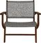 HSM Collection-Tuinstoel Rio Met Armleuning-80x80x67-Naturel/Grijs-Teak/Bananenblad