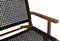 HSM Collection-Tuinstoel Rio Met Armleuning-80x80x67-Naturel/Zwart-Teak/Bananenblad