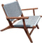 HSM Collection-Tuinstoel Rio Met Armleuning-80x80x67-Naturel/Grijs-Teak/Bananenblad