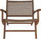 HSM Collection-Tuinstoel Rio Met Armleuning-80x80x67-Naturel/Naturel-Teak/Bananenblad