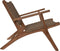 HSM Collection-Tuinstoel Rio Met Armleuning-80x80x67-Naturel/Naturel-Teak/Bananenblad