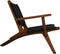 HSM Collection-Tuinstoel Rio Met Armleuning-80x80x67-Naturel/Zwart-Teak/Bananenblad