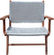 HSM Collection-Tuinstoel Rio Met Armleuning-80x80x67-Naturel/Grijs-Teak/Bananenblad