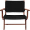 HSM Collection-Tuinstoel Rio Met Armleuning-80x80x67-Naturel/Zwart-Teak/Bananenblad