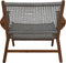 HSM Collection-Tuinstoel Rio Met Armleuning-80x80x67-Naturel/Grijs-Teak/Bananenblad