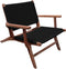 HSM Collection-Tuinstoel Rio Met Armleuning-80x80x67-Naturel/Zwart-Teak/Bananenblad