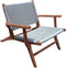 HSM Collection-Tuinstoel Rio Met Armleuning-80x80x67-Naturel/Grijs-Teak/Bananenblad