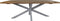 HSM Collection -Tuintafel rechthoekig - 220x110x78 - Naturel/wit - Oud Teakhout/