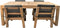 HSM Collection-Tuintafel Set Nw Aruba 4 Stoelen-200x100x76-Naturel/Grijs-Teak/Stof