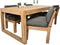 HSM Collection-Tuintafel Set Nw Aruba 4 Stoelen-200x100x76-Naturel/Grijs-Teak/Stof