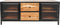 HSM Collection-Tv Meubel Kingston 2 Deur 2 La-140x40x90-Naturel/Zwart-Acacia/Metaal