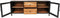 HSM Collection-Tv Meubel Kingston 2 Deur 2 La-140x40x90-Naturel/Zwart-Acacia/Metaal