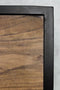 HSM Collection-Tv Meubel Kingston 2 Deur 2 La-140x40x90-Naturel/Zwart-Acacia/Metaal