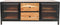 HSM Collection-Tv Meubel Kingston 2 Deur 2 La-140x40x90-Naturel/Zwart-Acacia/Metaal