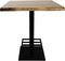 HSM Collection-Vierkante Bartafel 1 Pilaar-80x80x92-Naturel/Zwart-Acacia/Metaal
