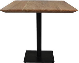 HSM Collection-Vierkante Eettafel Zurich-75x75x74-Naturel/Zwart-Acacia/Metaal