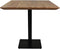 HSM Collection-Vierkante Eettafel Zurich-75x75x74-Zwart-Acacia/Metaal