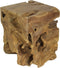 HSM Collection-Vierkante Kruk Block-30x30x40-Naturel-Teak