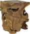 HSM Collection-Vierkante Kruk Block-30x30x40-Naturel-Teak