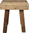 HSM Collection-Vierkante Kruk Rustiek-40x25x45-Naturel-Teak