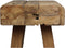 HSM Collection-Vierkante Kruk Rustiek-40x25x45-Naturel-Teak