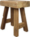 HSM Collection-Vierkante Kruk Rustiek-40x25x45-Naturel-Teak