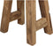 HSM Collection-Vierkante Kruk Rustiek-40x25x45-Naturel-Teak