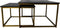 HSM Collection Vierkante salontafel Finnley - 70x70 cm - black wash/antique gold - s/2