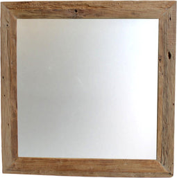 HSM Collection-Vierkante Spiegel Rustiek-100x3x100-Naturel-Teak