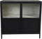 HSM Collection-Vitrinekast Bronx Laag 2 Deur-90x40x85-Zwart/Grijs-Metaal