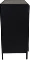 HSM Collection-Vitrinekast Bronx Laag 2 Deur-90x40x85-Zwart/Grijs-Metaal