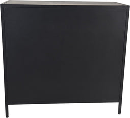 HSM Collection Vitrinekast Bronx Laag Metaal Zwart/Grijs