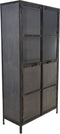 HSM Collection Vitrinekast Brooklyn - ijzer/glas - Natural Steel