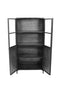 HSM Collection Vitrinekast Brooklyn - ijzer/glas - Natural Steel