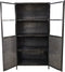 HSM Collection Vitrinekast Brooklyn - ijzer/glas - Natural Steel