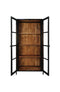 HSM Collection Vitrinekast Kingston - acacia/ijzer/glas