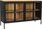 HSM Collection Vitrinekast Kingston - acacia/ijzer/glas