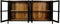 HSM Collection Vitrinekast Kingston - acacia/ijzer/glas