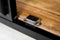 HSM Collection Vitrinekast Kingston - acacia/ijzer/glas